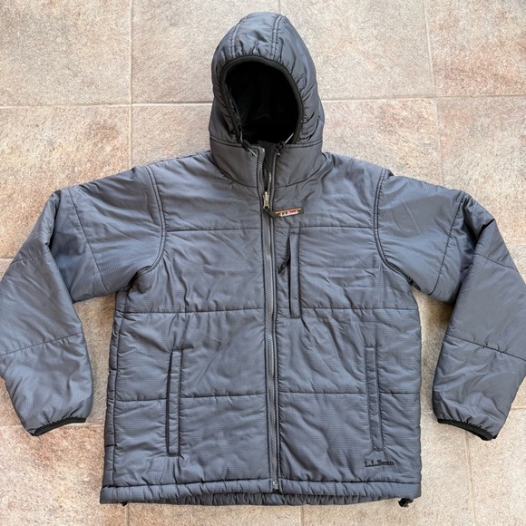 L.L. Bean Jackets & Blazers - L.L. BEAN Factory Store Full Zip Hooded Parka Puffer Jacket 2000s Gray Size Med